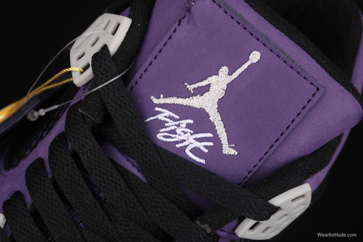 Air Jordan 4 Retro suede black purple 308497-408