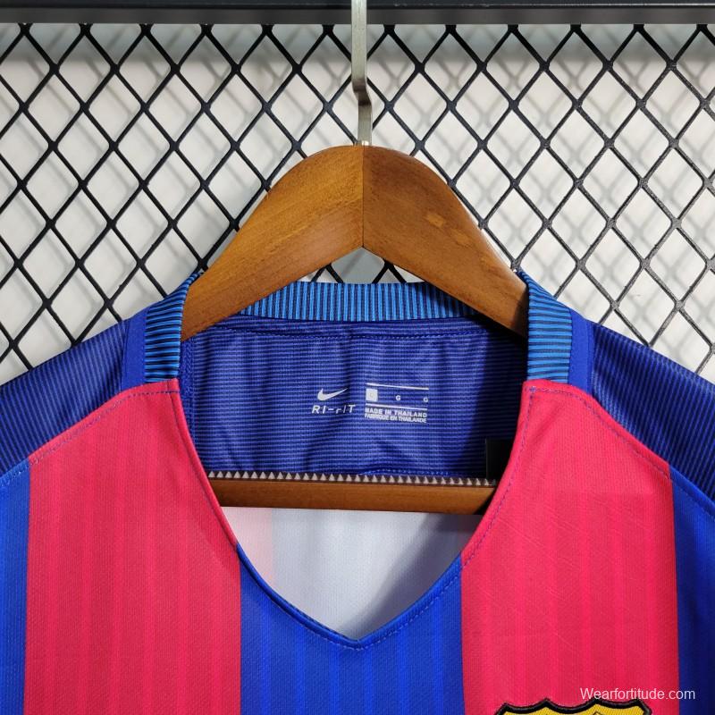 Retro 16-17 Barcelona Home Soccer Jersey