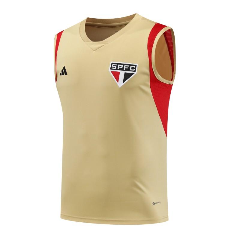 23-24 Sao Paulo Beige Vest Jersey+Shorts