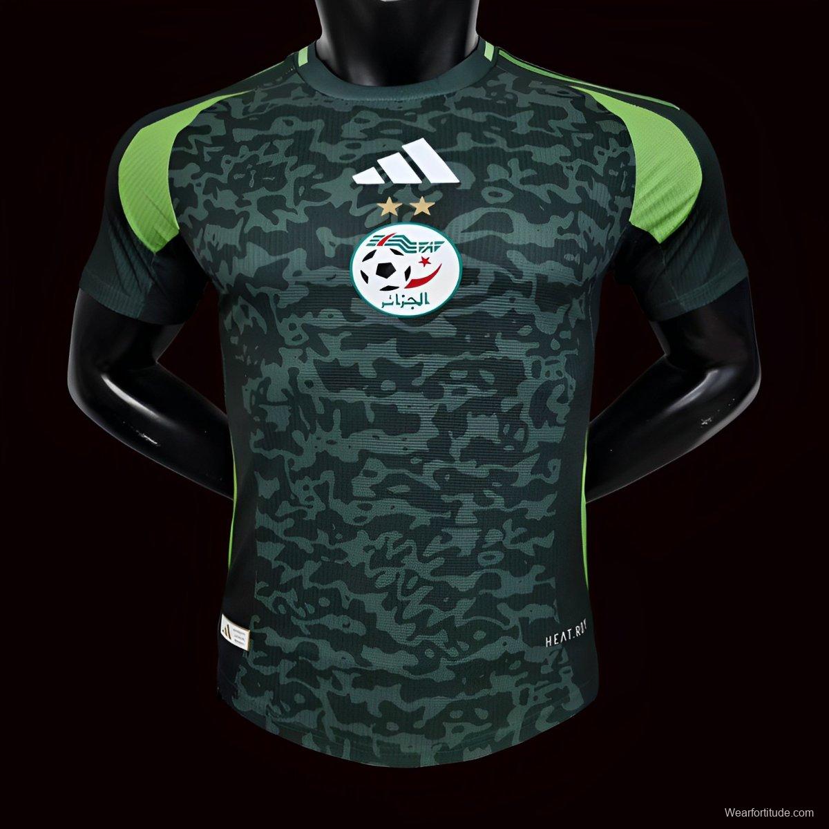 Player Version 2024 Algeria Away Green Jersey